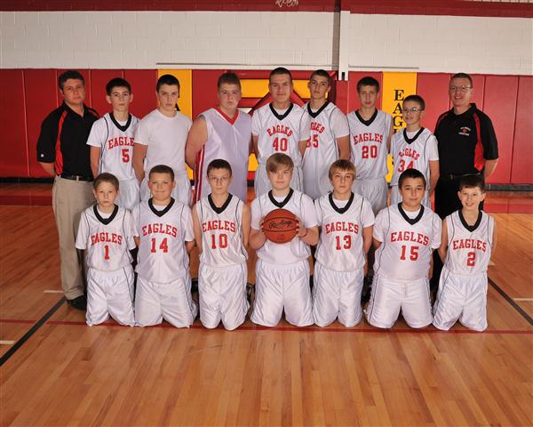 Middle School Boys Basketball Team Photo